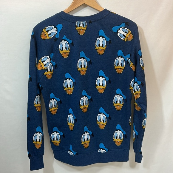 Disney Donald Duck All Over Print Crew Neck Sweatshirt - Picture 2 of 9